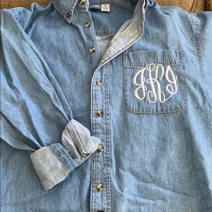 Monogrammed Chambray